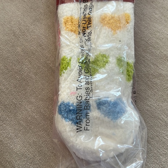 Wondershop 2pk Unicorn Hearts Cozy Kids’ Super Soft Crew Socks XS/S - Picture 3 of 4